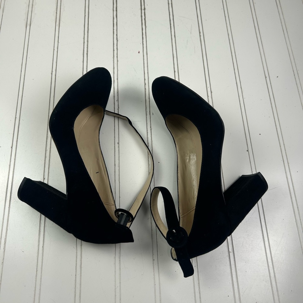 Marc Fisher Vintage Black Suede Velvet Block Heels Pumps Women’s Size 7.5M - Picture 9 of 10